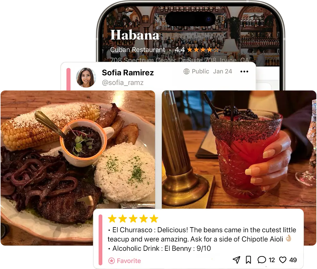 A dish in the Next Time app with photos, a rating, and notes on what to try next time