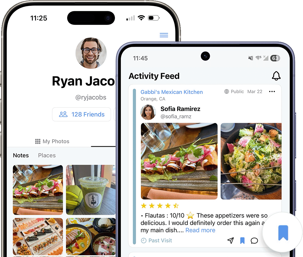The want-to-try list in the Next Time app showing saved spots