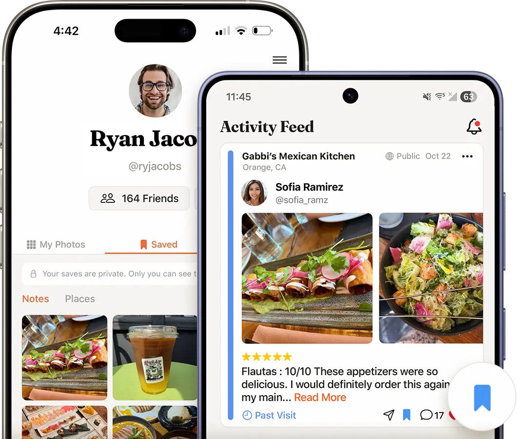 The want-to-try list in the Next Time app showing saved spots